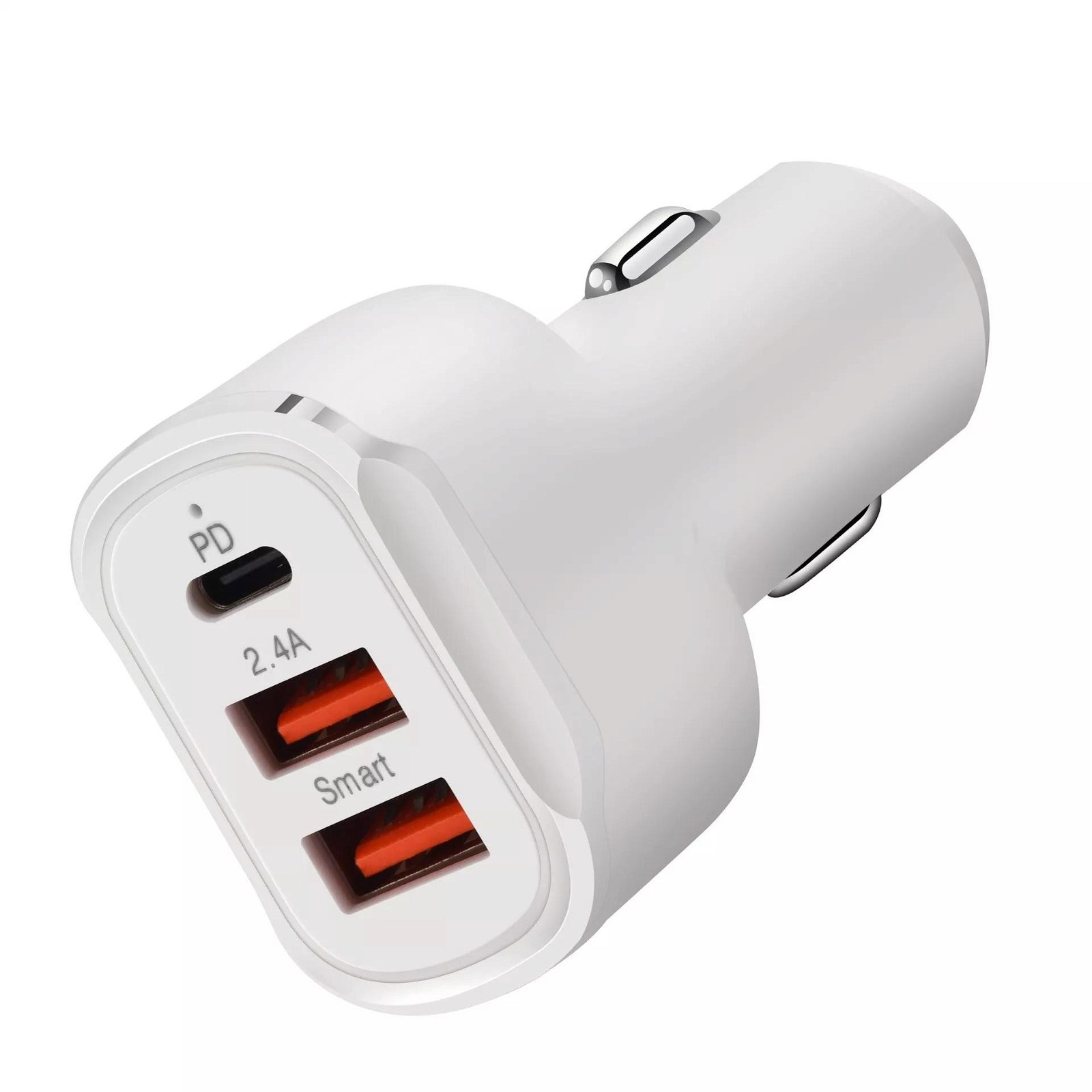 30W PD QC3.0 USB C +2.4A Dual Port Fast Charging USB Car Charger For Smart Phone 2
