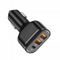 3 ports USB car charger
