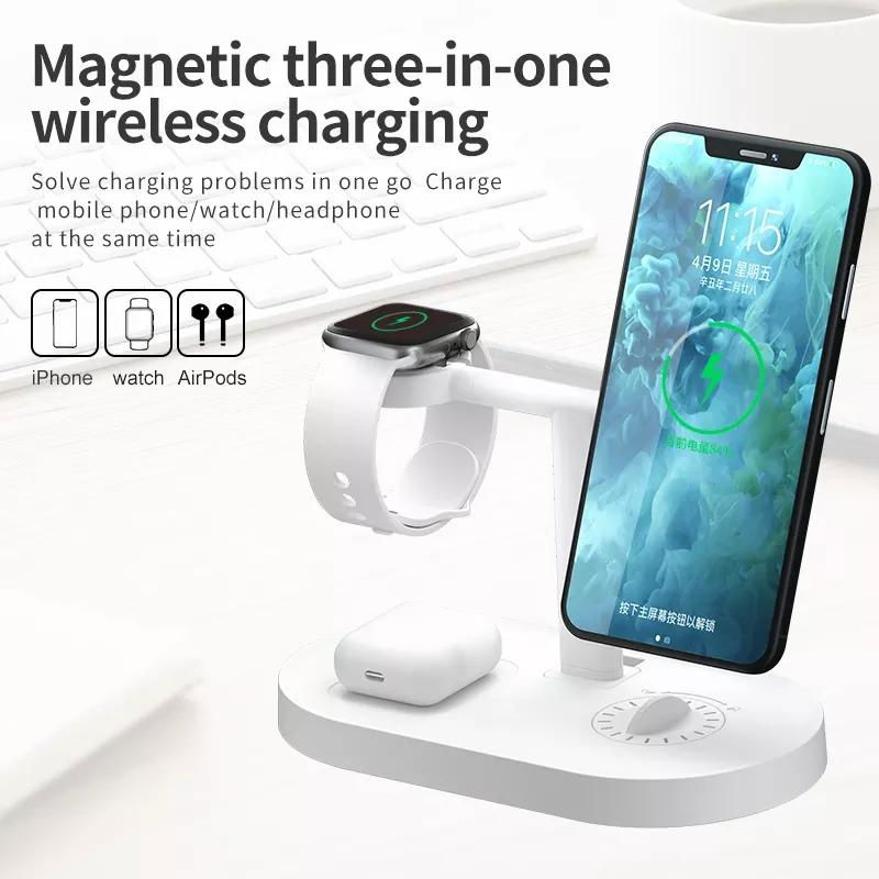 Magnetic 3 in 1 wireless charging station with fragrance diffuser 4