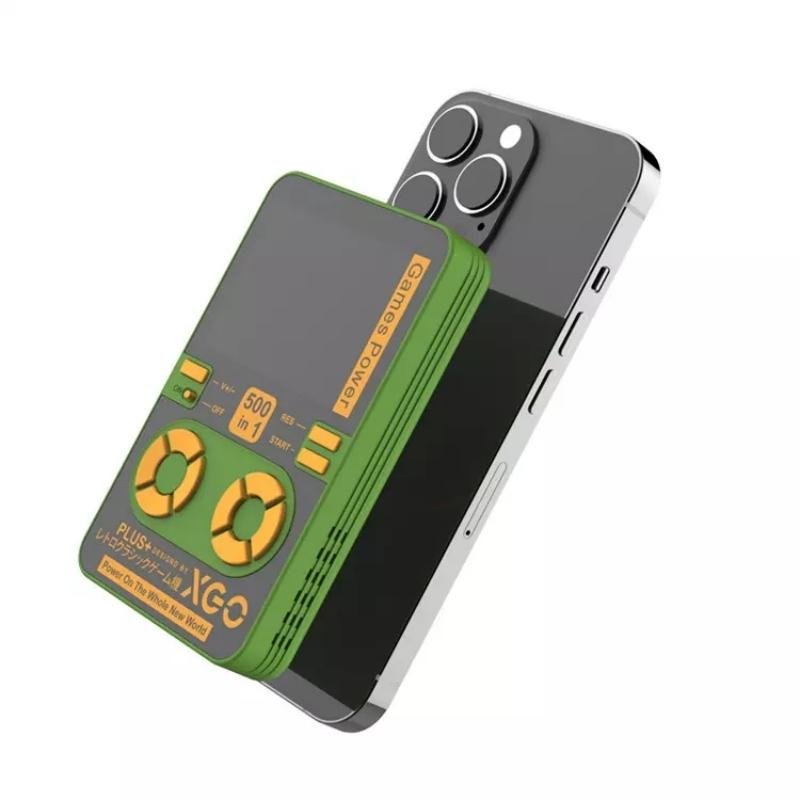 Handheld Console 500 in 1 Retro Video Game player with mini magnetic Power Bank 2