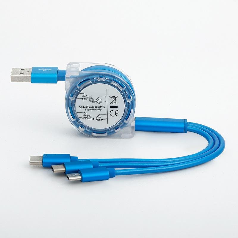 Retractable 3 in 1 Charging cable