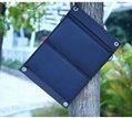  Solar Charger Waterproof Leather Foldable Solar Panel Dual USB Ports 3