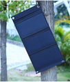 3prosper 5V18W太陽能充電器防水皮革可折疊太陽能電池板雙USB 端口 5