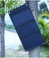  Solar Charger Waterproof Leather Foldable Solar Panel Dual USB Ports 5