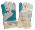 cow leather working glove double palm 2