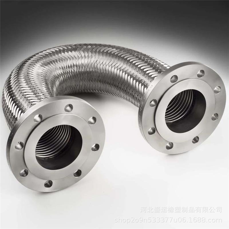 上海304不鏽鋼法蘭式金屬軟管耐腐高溫高壓蒸汽軟管連接波紋管 2