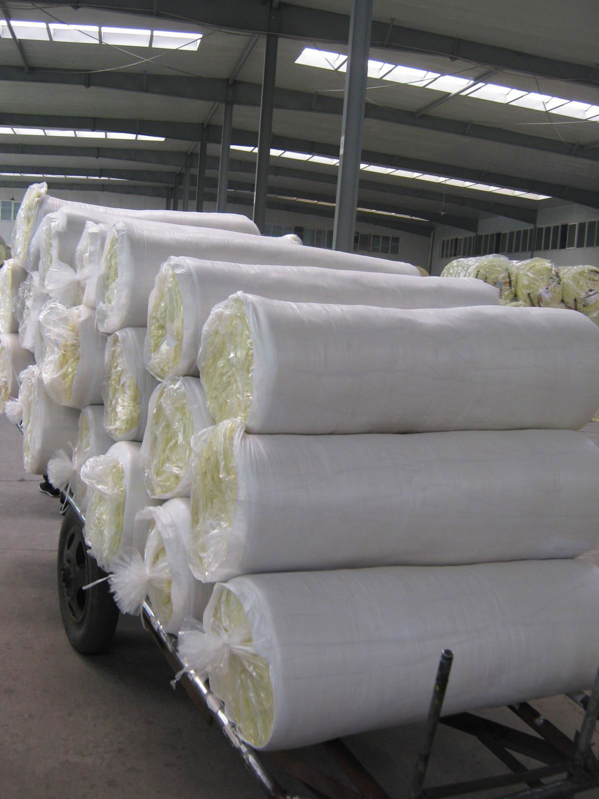 China top quality fiber glass wool insulation roll for building 5