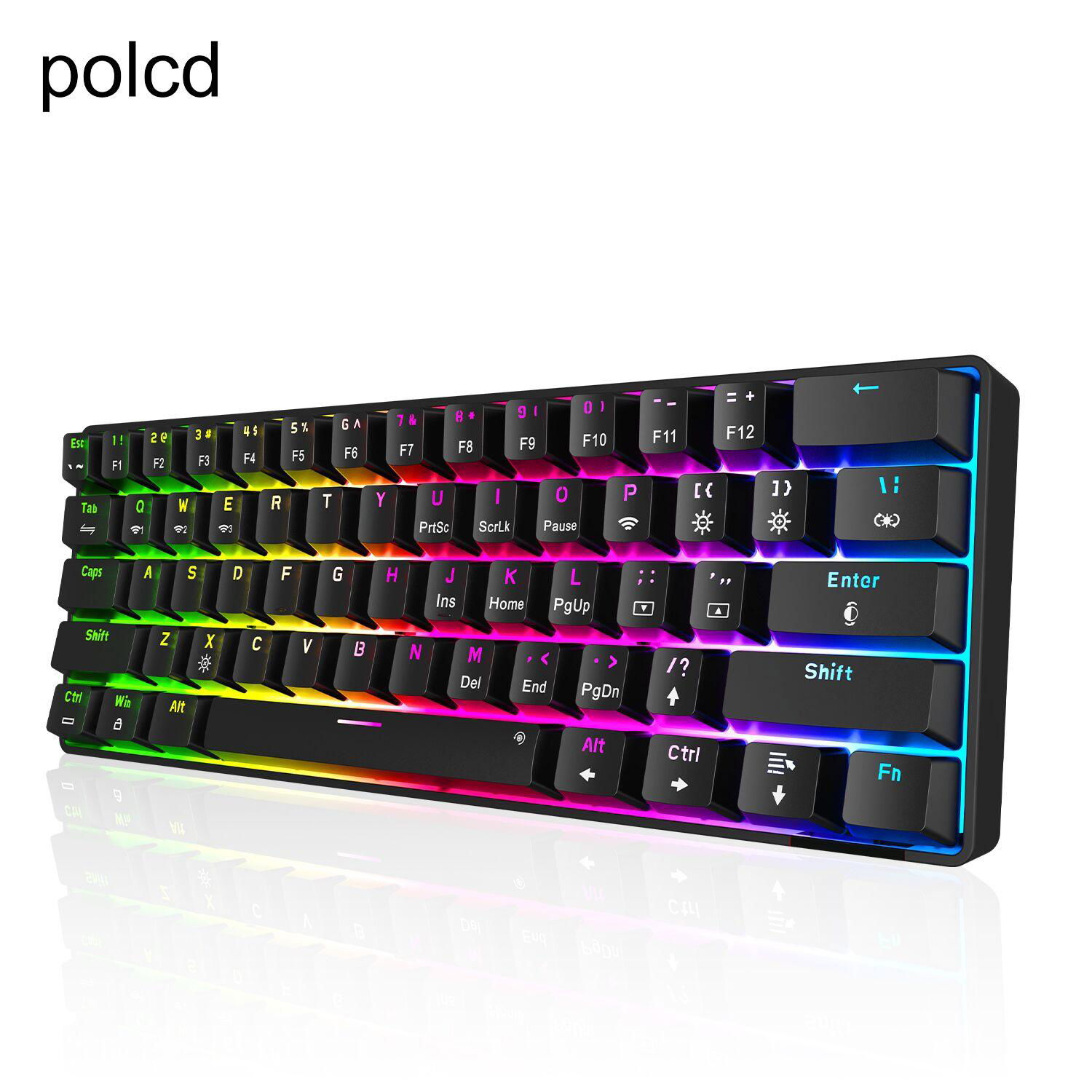 60% Keys Custom Laptop Gamer Hot Swap RGB Wireless Gaming Mechanical Keyboard