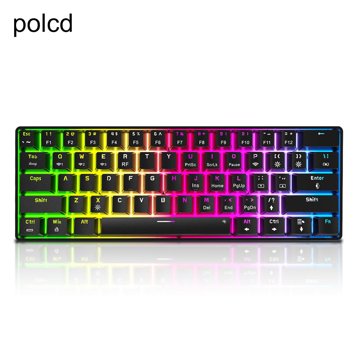 60% Keys Custom Laptop Gamer Hot Swap RGB Wireless Gaming Mechanical Keyboard 5