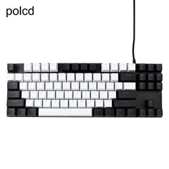 polcd 87 keys 16 million colors RGB Type-C hot swap mechanical gaming keyboard