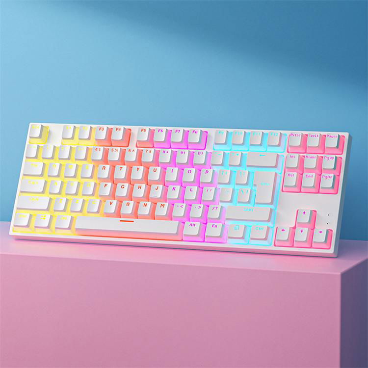 87% Keys Jelly Keycap Hot Swap Switches Wireless Gaming Mechanical Keyboard 5