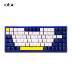 POLCD DIY Hot Swappable RGB Mini BT Wireless Computer Gaming Mechanical Keyboard