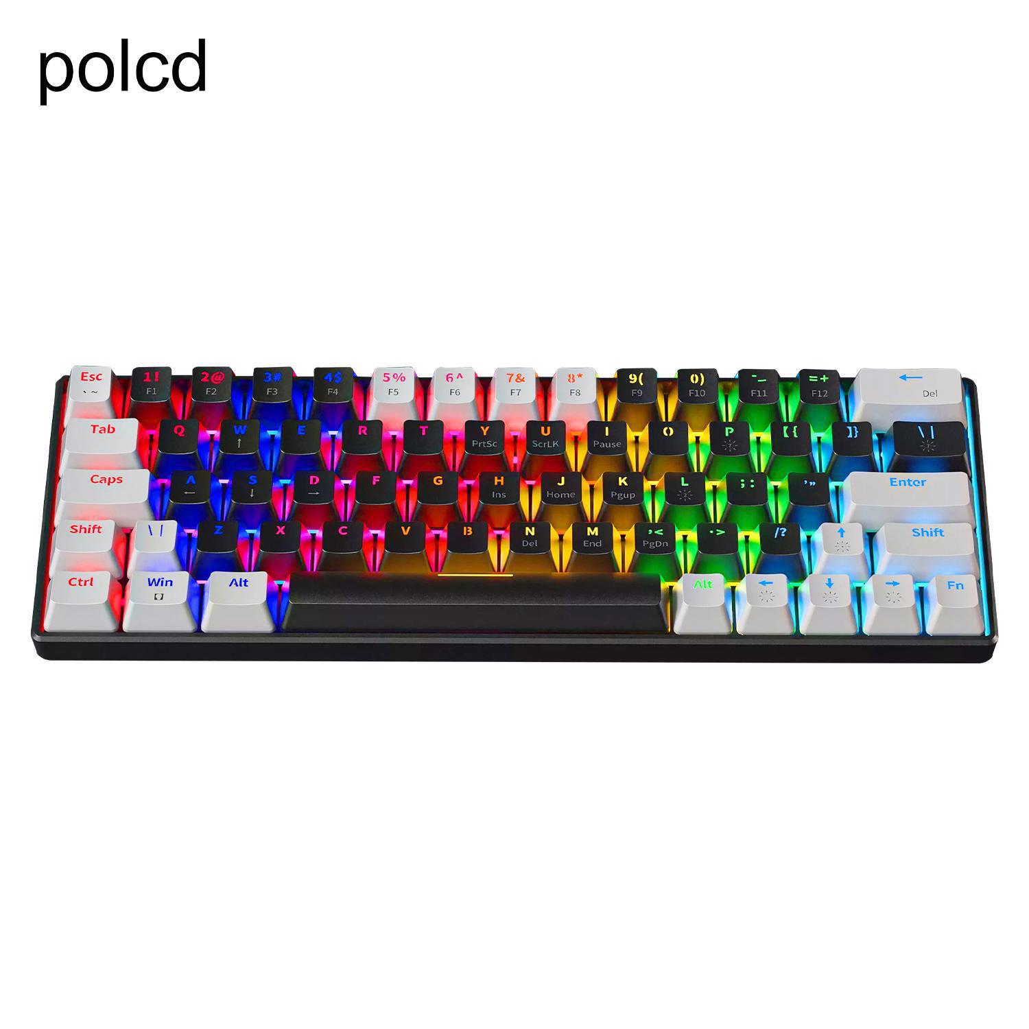 3 Mode Colorful Backlit Game BT Wired Wireless Computer Mechanical keyboard