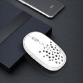 3 mode portable mini mice Honeycomb holes breathable BT Wireless hand mouse 2