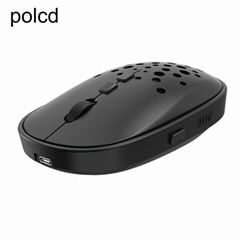 Wholesale BT Computer Mouse Silent Honeycomb Hole Rechargeable USB Wireless Mice