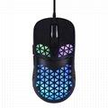 Manufacturer PC Ergonomic Game Mice RGB Honeycomb Backlight Gaming Wired Mouse