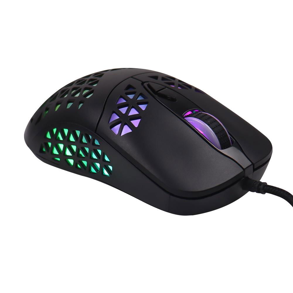Manufacturer PC Ergonomic Game Mice RGB Honeycomb Backlight Gaming Wired Mouse 4