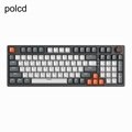 Full Keys Multimedia Grey White Colorblock keycaps Wireless Mechanical Keyboard 1