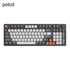 Full Keys Multimedia Grey White Colorblock keycaps Wireless Mechanical Keyboard