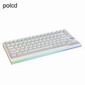 Hot Waterproof Silent RGB Rainbow Backlight Aluminum Roller BT Wireless Keyboard
