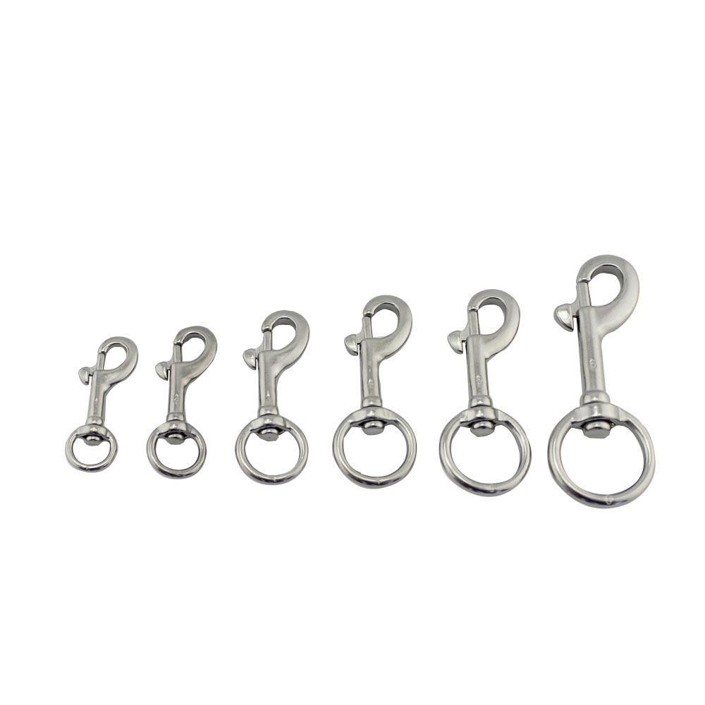 marine hardware 304/316 stainless steel round ring swivel snap hook