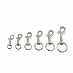 marine hardware 304/316 stainless steel round ring swivel snap hook