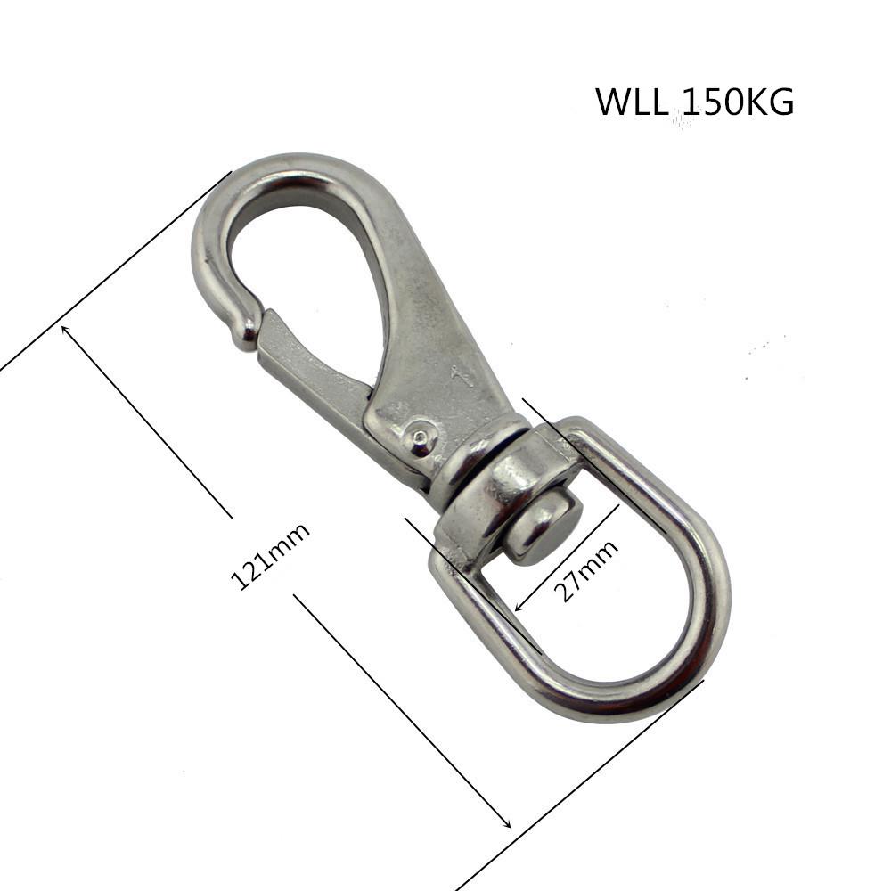 marine hardware 304/316 stainless steel swivel snap hook 2