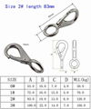 marine hardware 304/316 stainless steel fixed eye snap hook 5