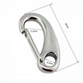 marine hardware 304/316 stainless steel egg shape spring hook 2