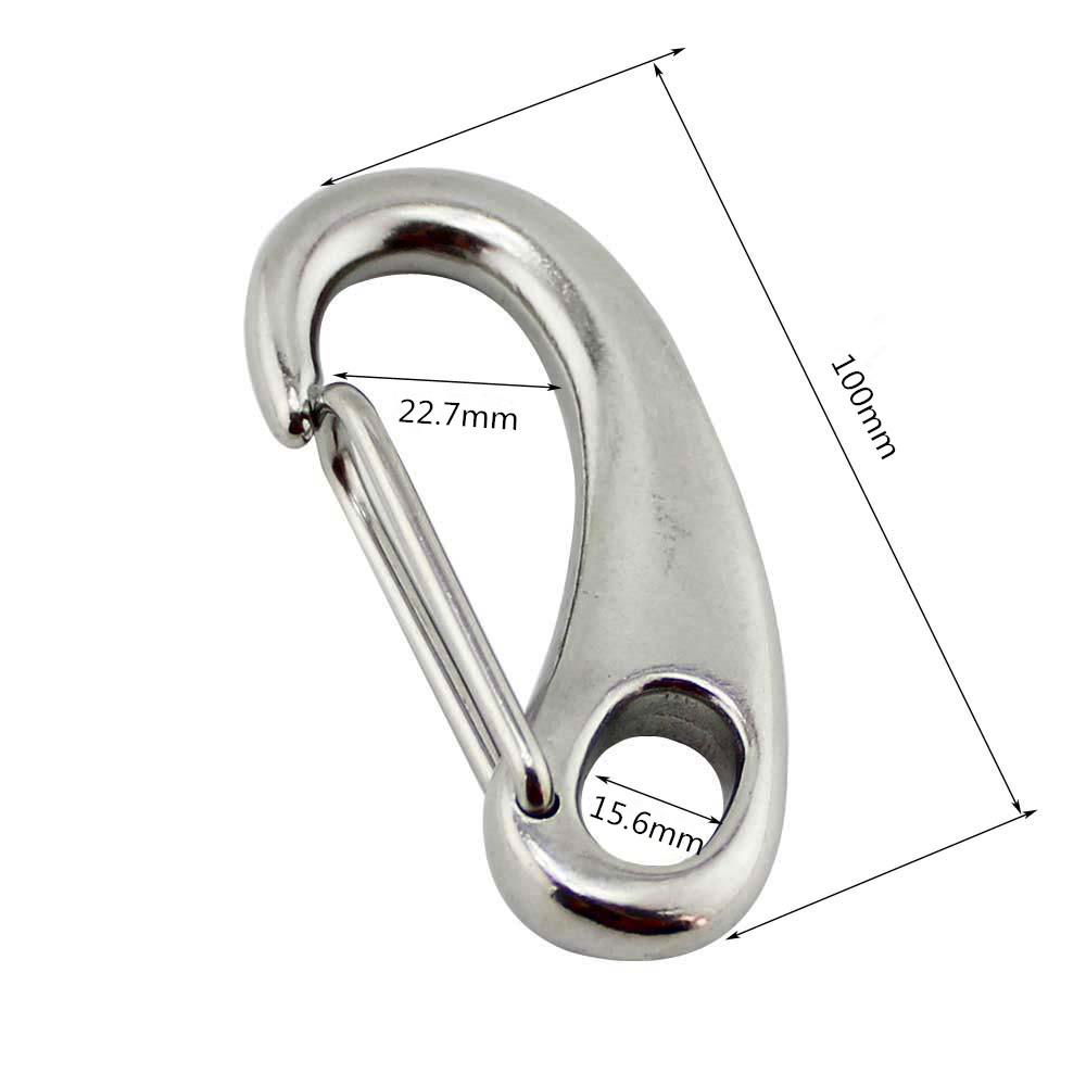 marine hardware 304/316 stainless steel egg shape spring hook 4