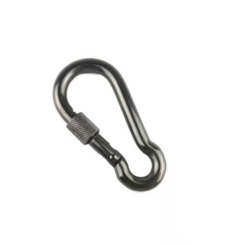 hardware 304/316 stainless steel carabiner hook with lock nut	 4