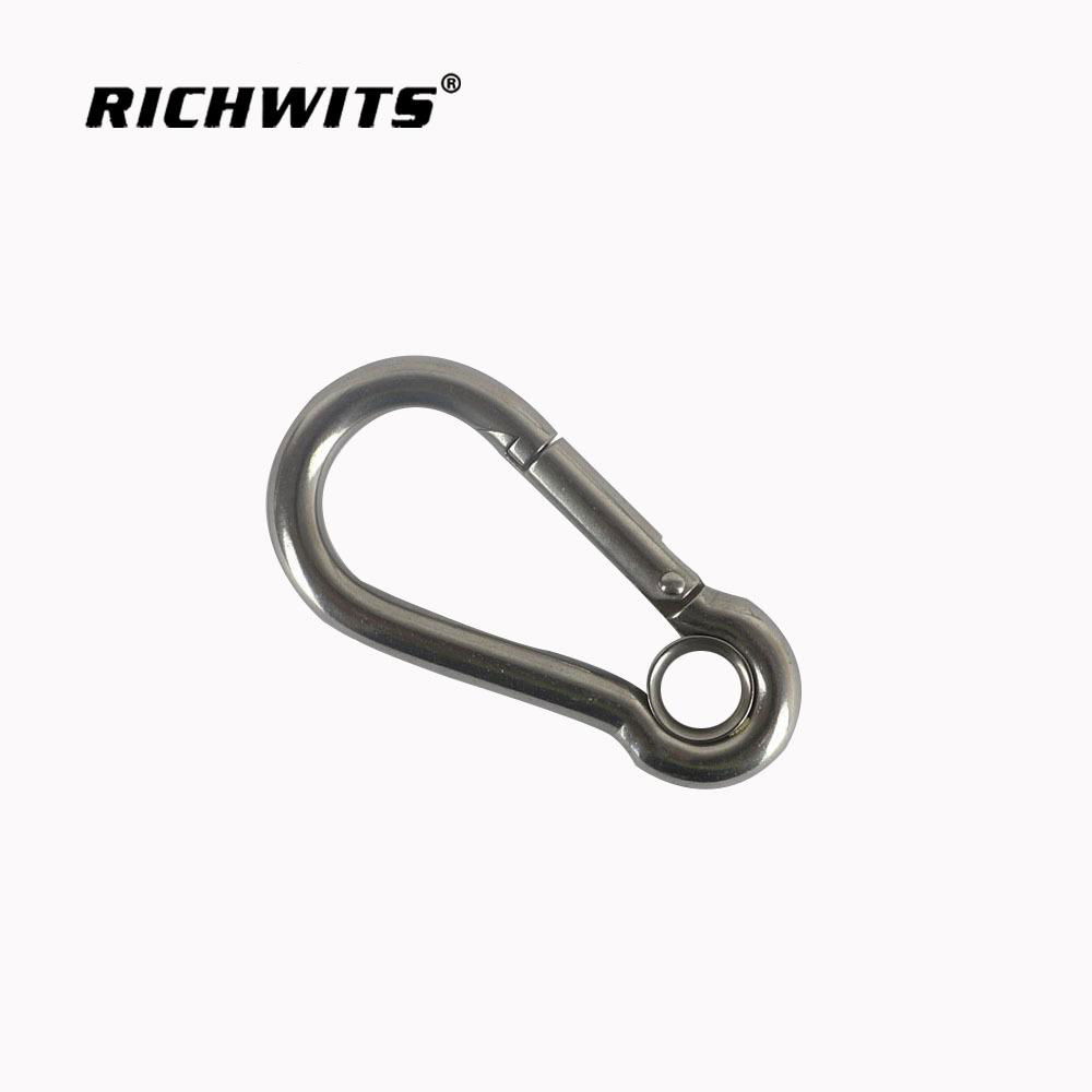 hardware 304/316 stainless steel carabiner hook with eyelet 2