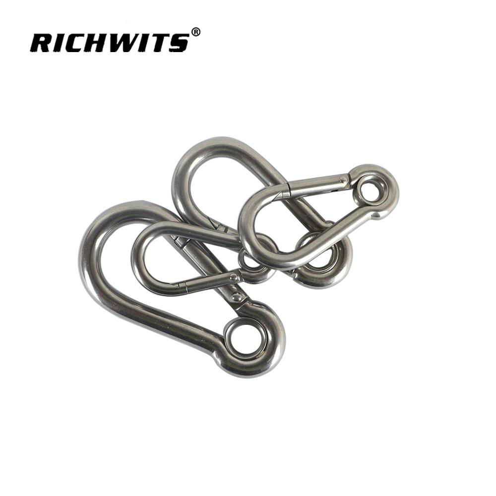 hardware 304/316 stainless steel carabiner hook with eyelet 3