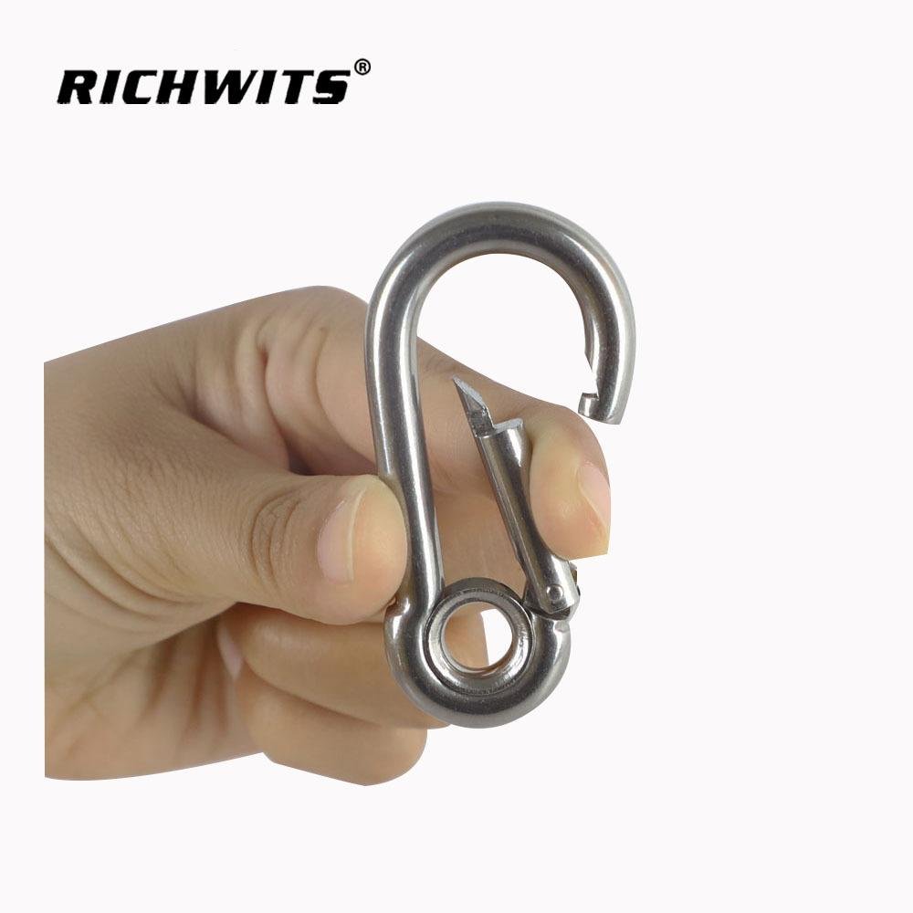 hardware 304/316 stainless steel carabiner hook with eyelet 4