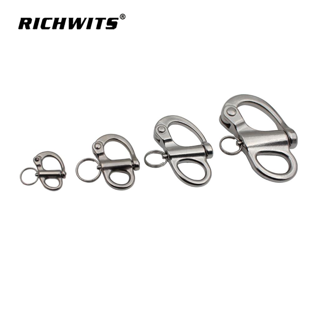 marine hardware 304/316 stainless steel fixed eye snap shackle