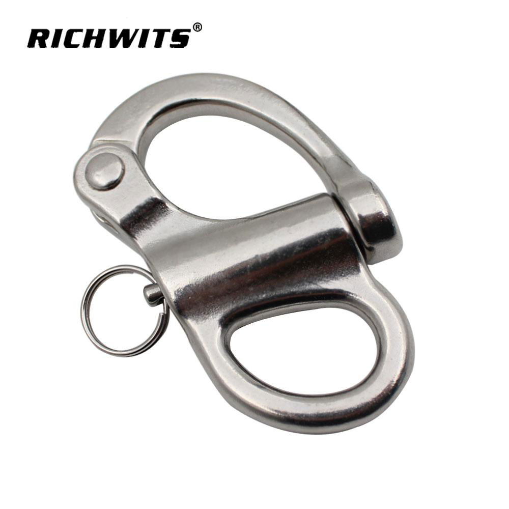 marine hardware 304/316 stainless steel fixed eye snap shackle 2