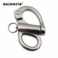 marine hardware 304/316 stainless steel fixed eye snap shackle 4