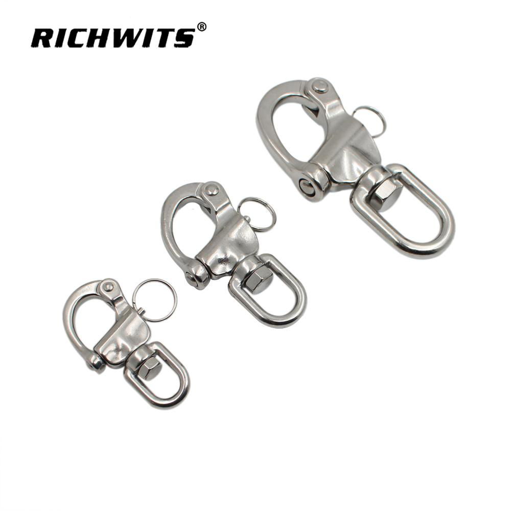 marine hardware 304/316 stainless steel swivel eye snap shackle  5