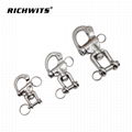 marine hardware 304/316 stainless steel swivel jaw snap shackle