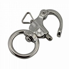 marine hardware 304/316 stainless steel round swivel snap shackle