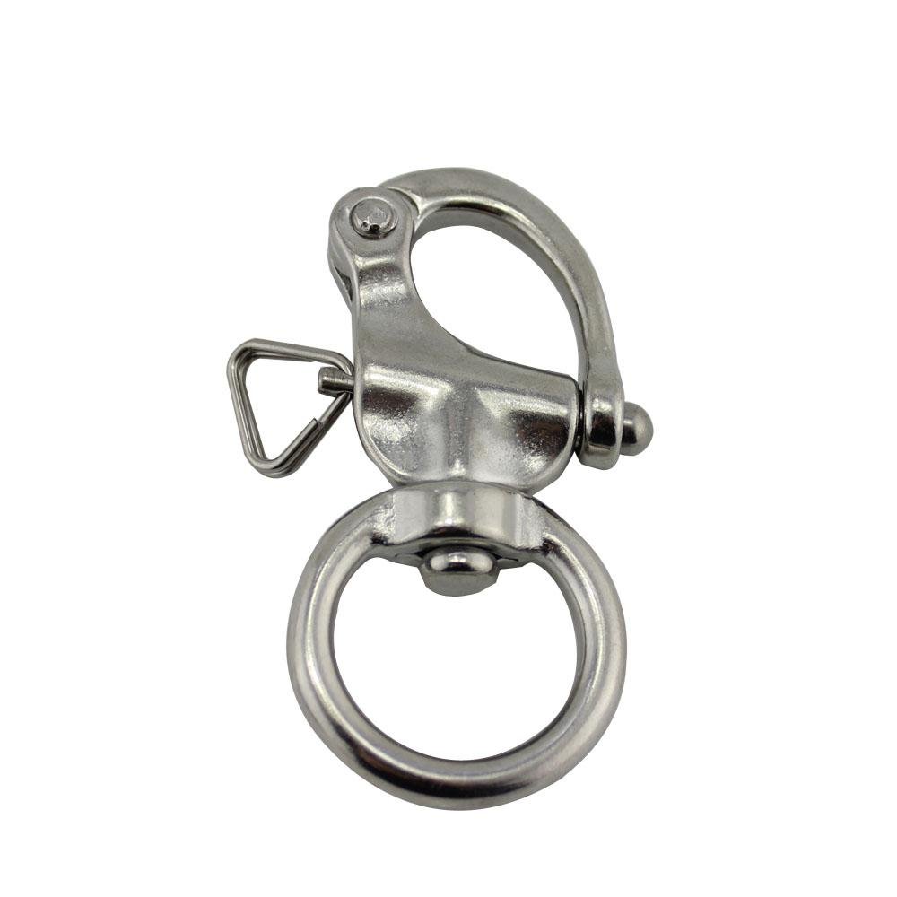marine hardware 304/316 stainless steel round swivel snap shackle 5
