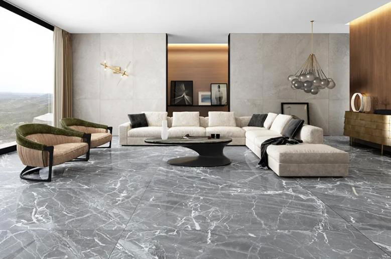 Hot sale grey marble stone for ground wall decoration of villas and flat floors  2