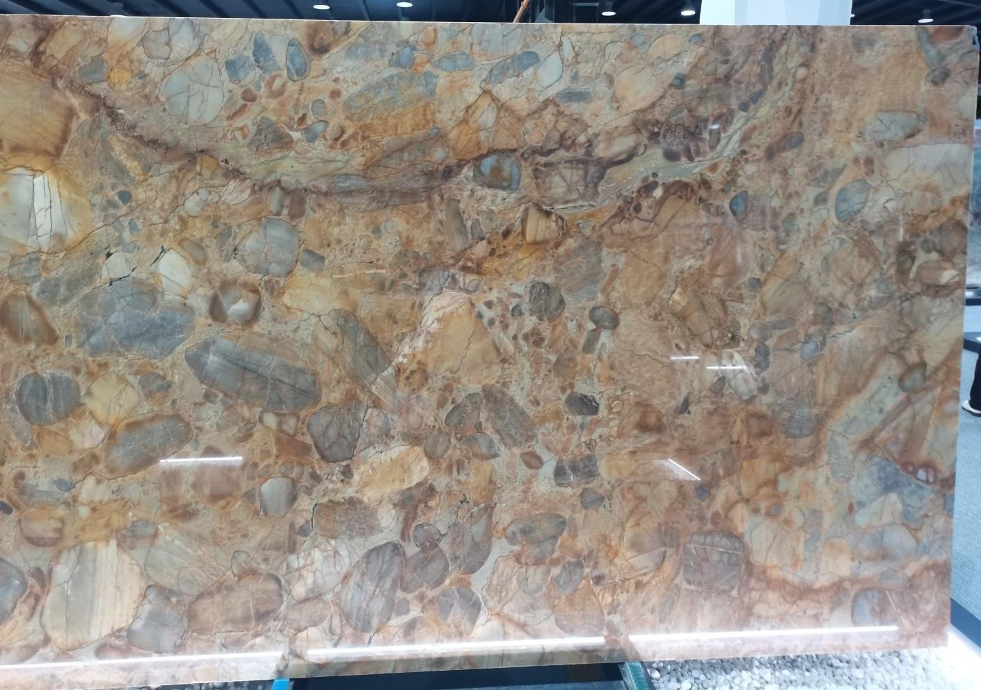 The most precious and modern yellow marble slab for living room luxury hall wall 5