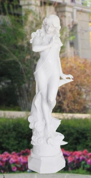 The latest high quality white Goddess sculpture for villa park white marble woma 2