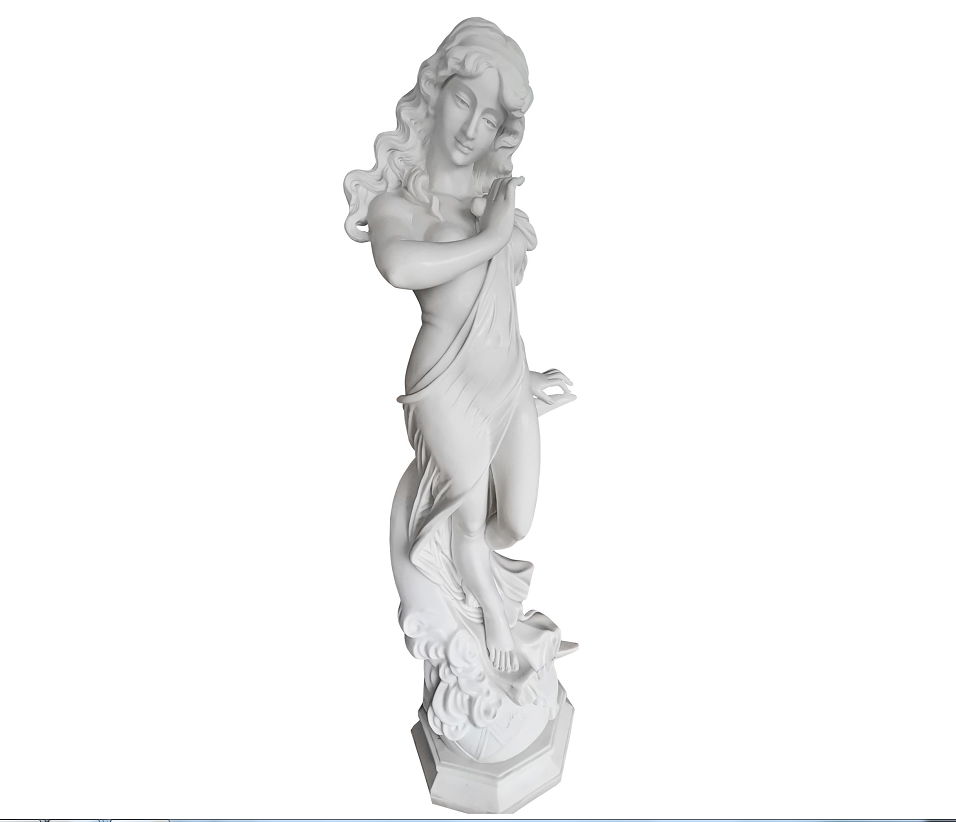 The latest high quality white Goddess sculpture for villa park white marble woma 3