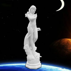 The latest high quality white Goddess sculpture for villa park white marble woma