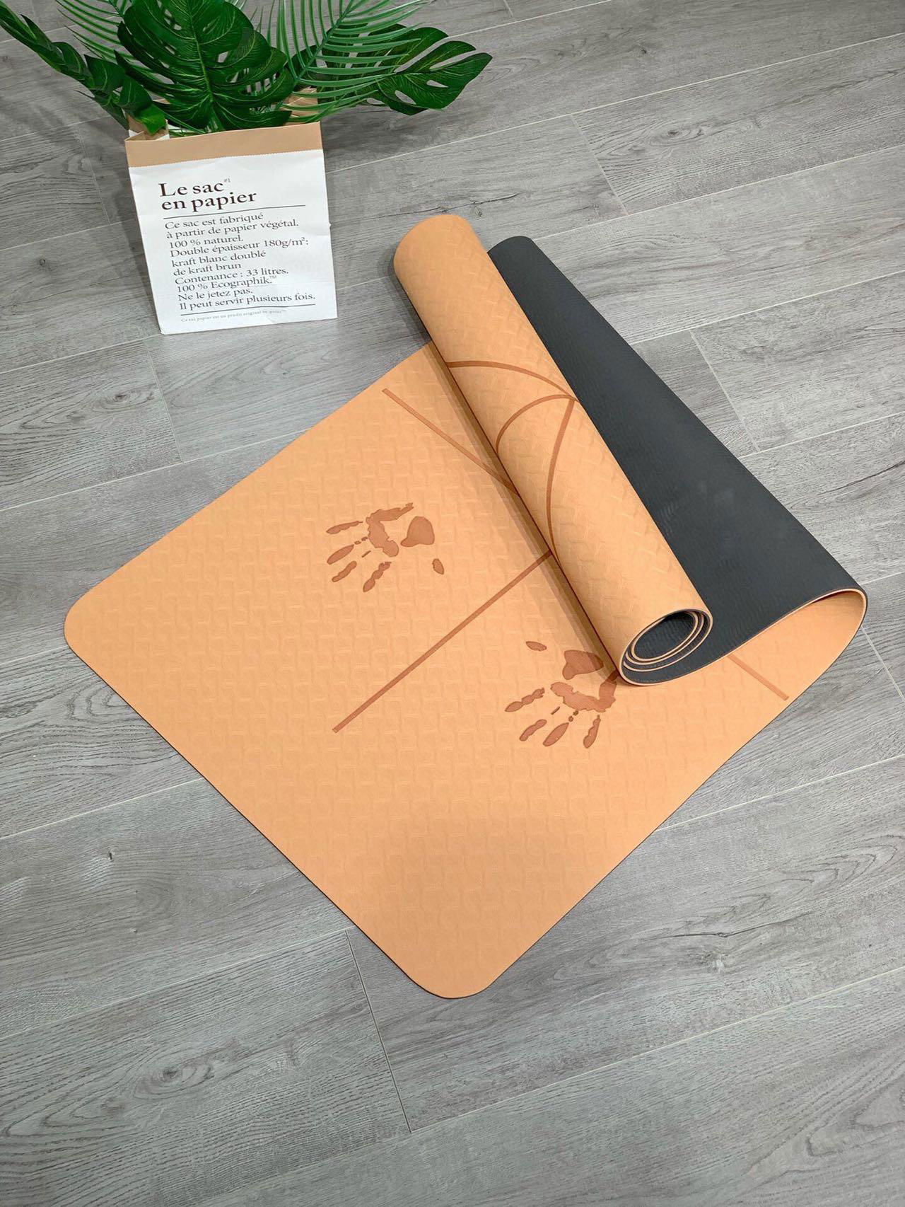 Eco-Friendly TPE Pilates Exercise Yoga Mat with Carrying Case 3