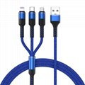 Line fish dragon Universal Type C 3 in 1 Charging Data Cable For Phone