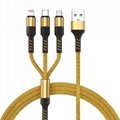 Line fish dragon Universal Type C 3 in 1 Charging Data Cable For Phone