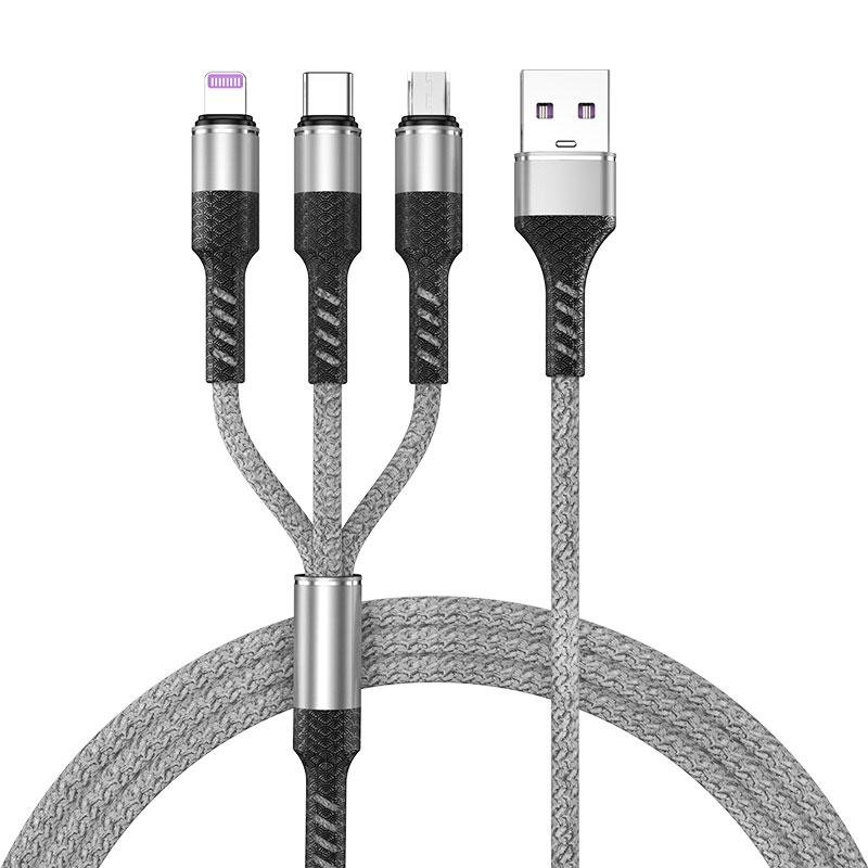 Line fish dragon Universal Type C 3 in 1 Charging Data Cable For Phone 3